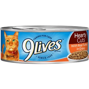 9 Lives Hearty Cuts with Real Turkey in Gravy Canned Cat Food