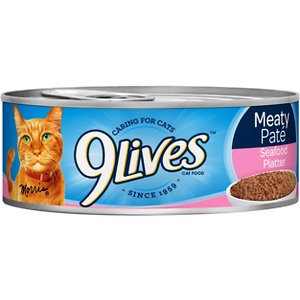 Image of 9 Lives Meaty Pate Seafood Platter Canned Cat Food