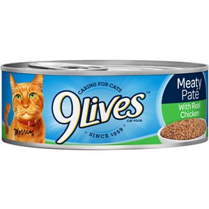 Image of 9 Lives Meaty Pate with Real Chicken Canned Cat Food
