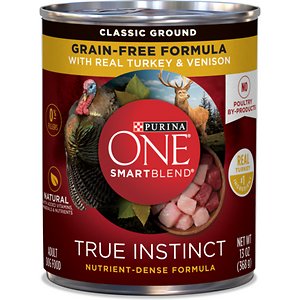 Purina ONE SmartBlend Grain-Free True Instinct Classic Ground with Real Turkey & Venison Canned Dog Food