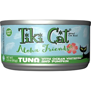 Tiki Cat Aloha Friends Tuna with Ocean Whitefish & Pumpkin Grain-Free Wet Cat Food