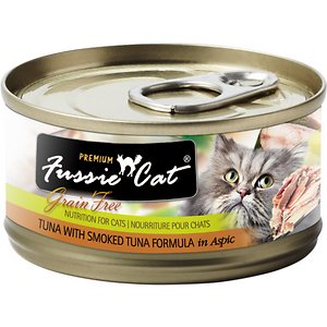 Image of Fussie Cat Premium Tuna with Smoked Tuna Formula in Aspic Grain-Free Canned Cat Food