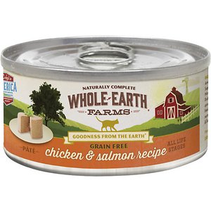 Whole Earth Farms Grain-Free Real Chicken & Salmon Pate Recipe Canned Cat Food