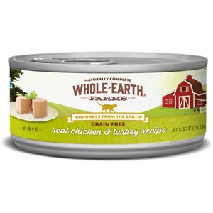 Whole Earth Farms Grain-Free Real Chicken & Turkey Pate Recipe Canned Cat Food