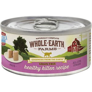 Whole Earth Farms Grain-Free Real Healthy Kitten Recipe Canned Cat Food