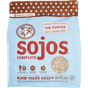 Image of Sojos Complete Turkey & Salmon Puppy Recipe Grain-Free Freeze-Dried Raw Dog Food