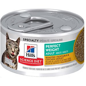 Hill's Science Diet Adult Perfect Weight Roasted Vegetable & Chicken Medley Canned Cat Food