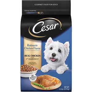 Image of Cesar Rotisserie Chicken Flavor & Spring Vegetables Garnish Small Breed Dry Dog Food