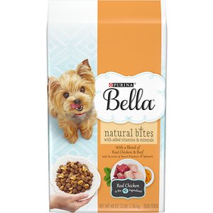 Purina Bella Natural Bites with Real Chicken & Beef & Accents of Sweet Potatoes & Spinach Small Breed Dry Dog Food