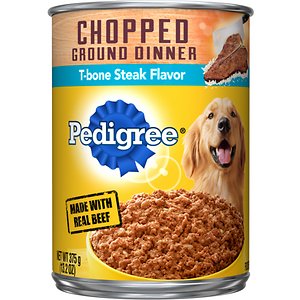 Image of Pedigree Chopped Ground Dinner T-bone Steak Flavor Canned Dog Food