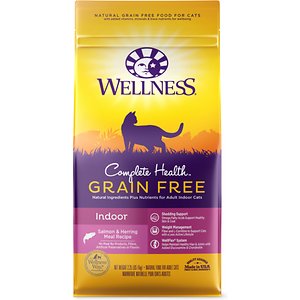 Image of Wellness Complete Health Natural Grain Free Salmon & Herring Indoor Dry Cat Food