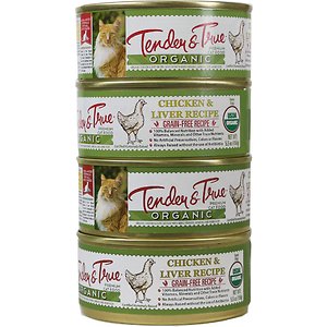 Tender & True Organic Chicken & Liver Recipe Grain- Free Canned Cat Food