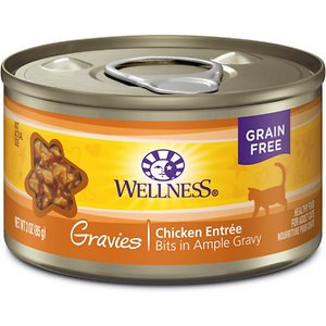 Image of Wellness Natural Grain Free Gravies Chicken Dinner Canned Cat Food
