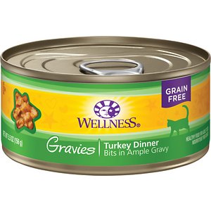 Wellness Natural Grain Free Gravies Turkey Dinner Canned Cat Food