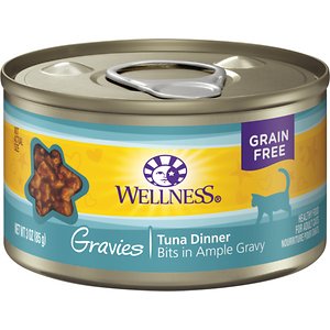 Wellness Natural Grain Free Gravies Tuna Dinner Canned Cat Food