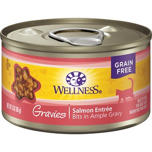 Wellness Natural Grain-Free Gravies Salmon Entree Canned Cat Food