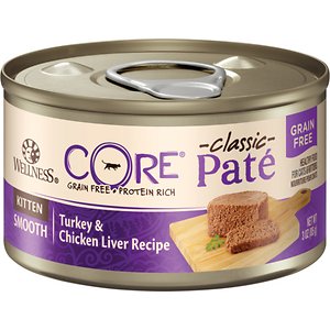 Wellness CORE Natural Grain Free Turkey & Chicken Liver Pate Canned Kitten Food