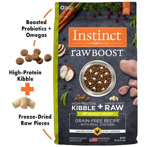 Instinct Raw Boost Healthy Weight Grain-Free Chicken & Freeze-Dried Raw Pieces Recipe Dry Dog Food
