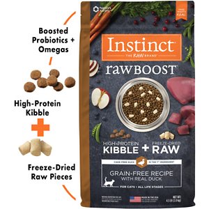 Instinct Raw Boost Grain-Free Recipe with Real Duck & Freeze-Dried Raw Coated Pieces Dry Cat Food
