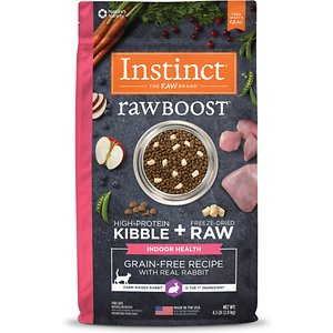 Instinct Raw Boost Indoor Grain-Free Recipe with Real Rabbit & Freeze-Dried Raw Coated Pieces Dry Cat Food
