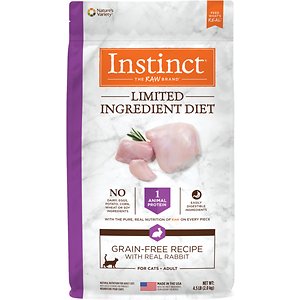 Instinct Limited Ingredient Diet Grain-Free Recipe with Real Rabbit Freeze-Dried Raw Coated Dry Cat Food