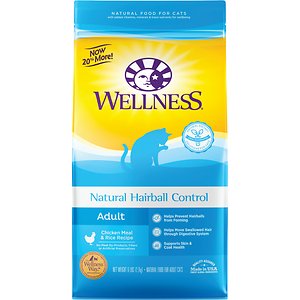 Wellness Natural Hairball Control Chicken Meal & Rice Recipe Dry Cat Food