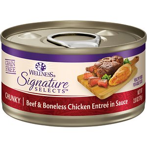 Wellness CORE Signature Selects Chunky Beef & Boneless Chicken Entree in Sauce Grain-Free Canned Cat Food