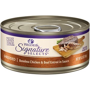 Image of Wellness CORE Signature Selects Shredded Boneless Chicken & Beef Entree in Sauce Grain-Free Canned Cat Food