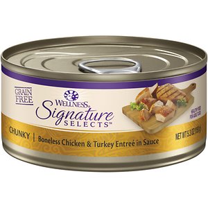 Wellness CORE Signature Selects Chunky Boneless Chicken & Turkey Entree in Sauce Grain-Free Canned Cat Food