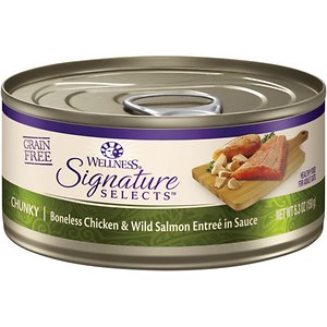 Wellness CORE Signature Selects Chunky Boneless Chicken & Wild Salmon Entree in Sauce Grain-Free Canned Cat Food