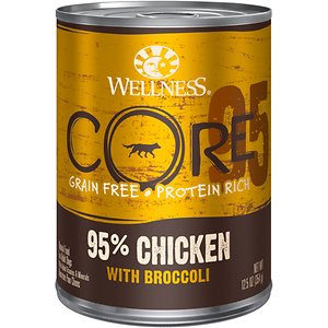 Wellness CORE 95% Grain-Free Chicken & Broccoli Canned Dog Food