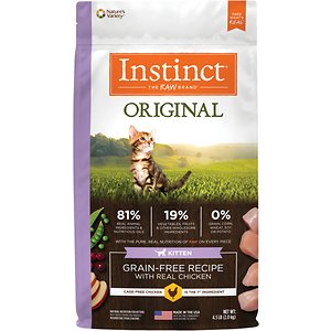 Instinct Original Kitten Grain-Free Recipe with Real Chicken Freeze-Dried Raw Coated Dry Cat Food