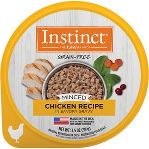 Image of Instinct Grain-Free Minced Recipe with Real Chicken Wet Cat Food Cups