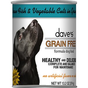 Image of Dave's Pet Food Grain-Free Ocean Fish & Vegetable Cuts in Gravy Canned Dog Food