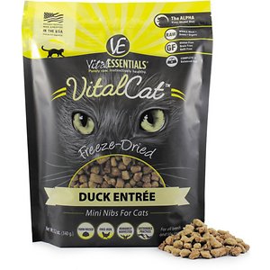 Image of Vital Essentials Duck Mini Nibs Entree Freeze-Dried Cat Food