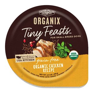 Image of Castor & Pollux Organix Tiny Feasts Grain-Free Organic Chicken Recipe Dog Food Trays