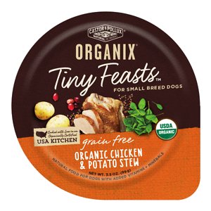 Castor & Pollux Organix Tiny Feasts Grain-Free Organic Chicken & Potato Stew Dog Food Trays
