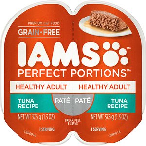 Image of Iams Perfect Portions Healthy Adult Tuna Recipe Pate Grain-Free Cat Food Trays