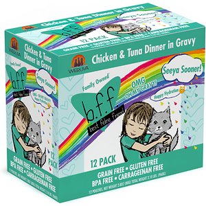 BFF OMG Seeya Sooner! Chicken & Tuna Dinner in Gravy Grain-Free Cat Food Pouches