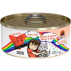 BFF OMG Crazy 4 U! Chicken & Salmon Dinner in Gravy Grain-Free Canned Cat Food