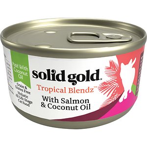 Solid Gold Tropical Blendz with Salmon & Coconut Oil Pate Grain-Free Canned Cat Food Solid Gold Tropical Blendz with Salmon & Coconut Oil Pate Grain-Free Canned Cat Food
