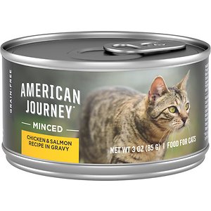 Image of American Journey Minced Chicken & Salmon Recipe in Gravy Grain-Free Canned Cat Food