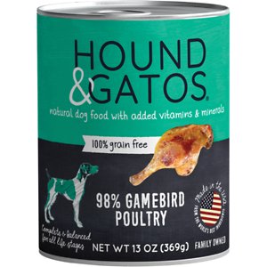 Hound & Gatos 98% Gamebird Poultry Grain-Free Dog Food