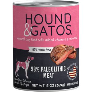 Hound & Gatos 98% Paleolithic Meat Grain-Free Dog Food