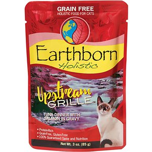 Earthborn Holistic Upstream Grille Tuna Dinner with Salmon in Gravy Grain-Free Cat Food Pouches