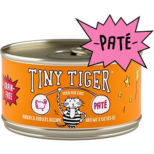 Tiny Tiger Pate Turkey and Giblets Recipe Grain-Free Canned Cat Food