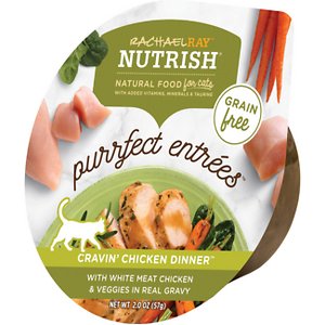 Rachael Ray Nutrish Purrfect Entrees Grain-Free Cravin' Chicken Dinner with White Meat Chicken & Veggies in Real Gravy Wet Cat Food