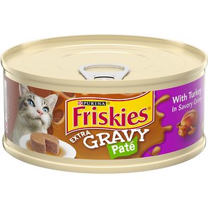 Image of Friskies Extra Gravy Pate with Turkey in Savory Gravy Canned Cat Food