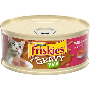 Friskies Extra Gravy Pate with Salmon in Savory Gravy Canned Cat Food