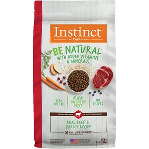 Instinct Be Natural Real Beef & Barley Recipe Freeze-Dried Raw Coated Dry Dog Food